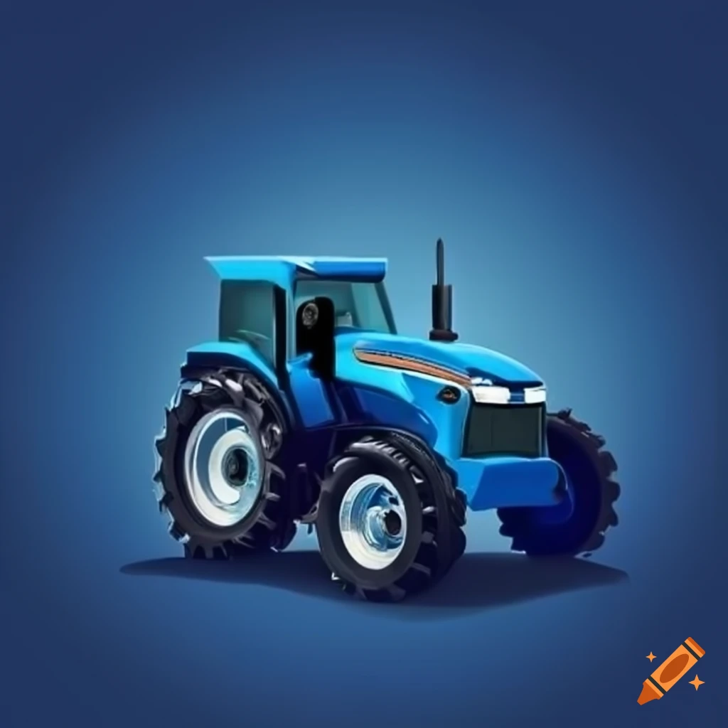 Blue tractor logo for shop on Craiyon