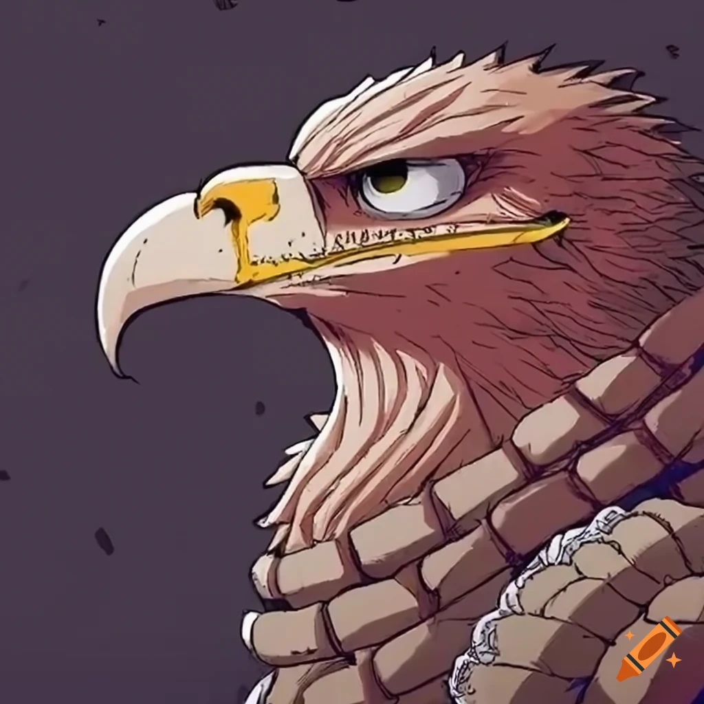 One Piece manga scene with eagle animal