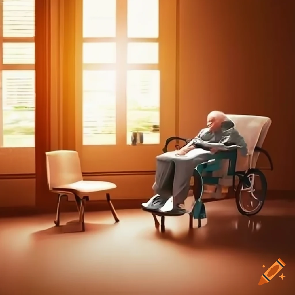 Modern nursing home building on Craiyon