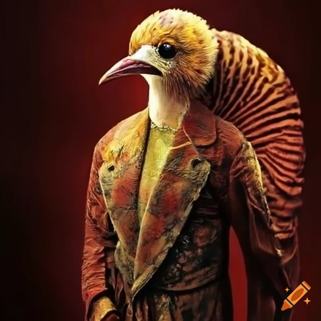 Actor jake gyllenhaal in opium bird costume on Craiyon