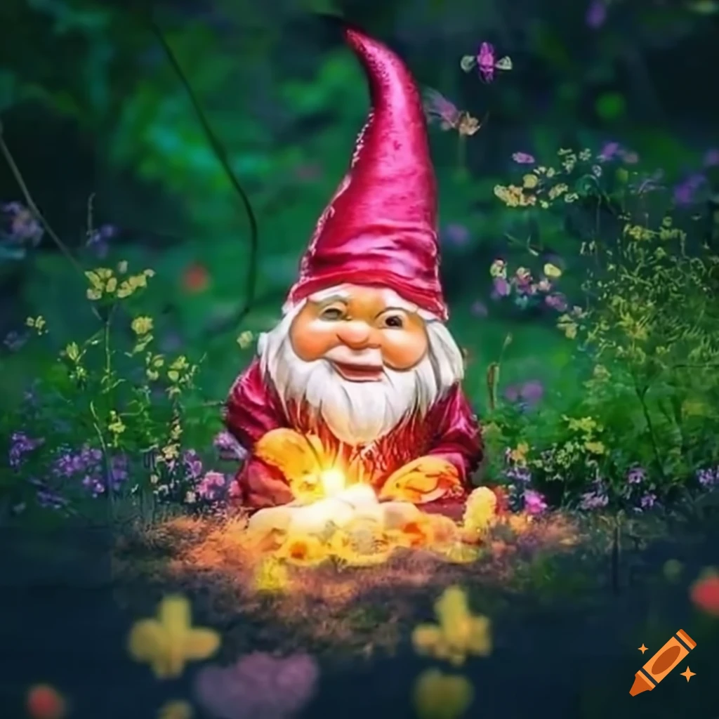 A joyful garden with blooming flowers, dancing butterflies, and singing trees