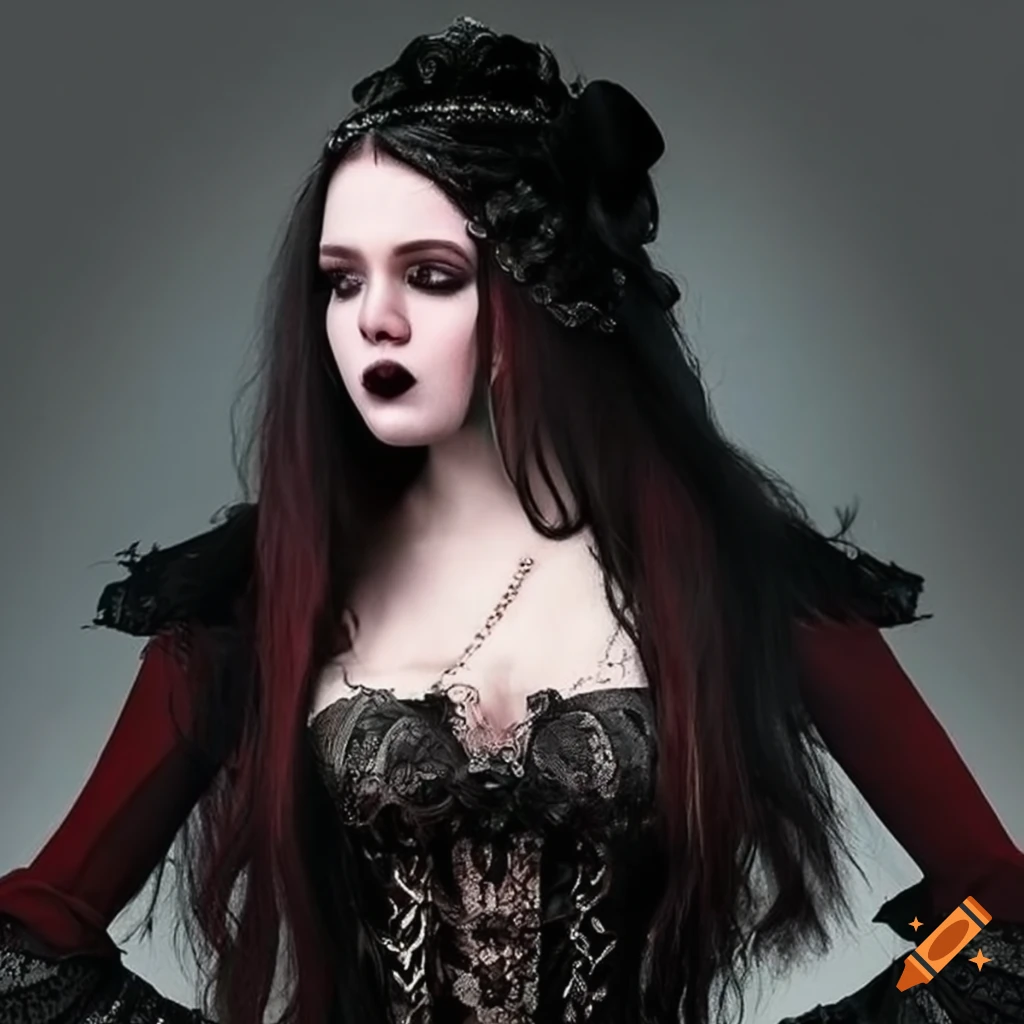 Ewa Farna in Gothic period clothing