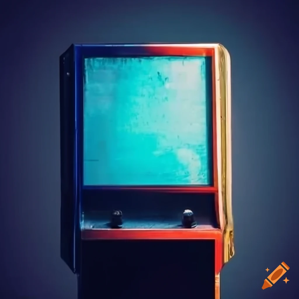 close-up-of-a-cathodic-screen-on-a-vintage-arcade-cabinet-on-craiyon