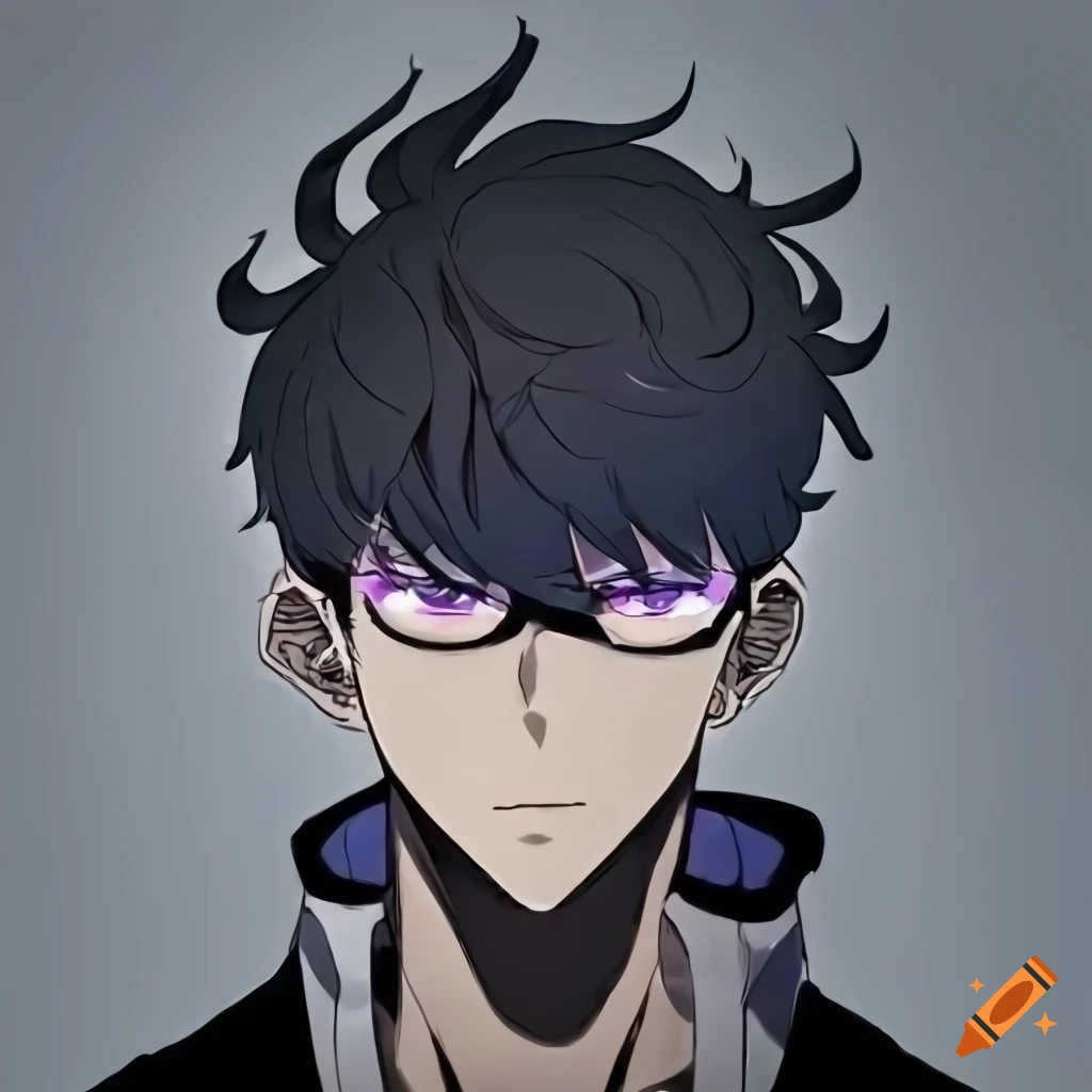 Kim Dokja with a Spider-Man symbol in Solo Leveling manhwa style