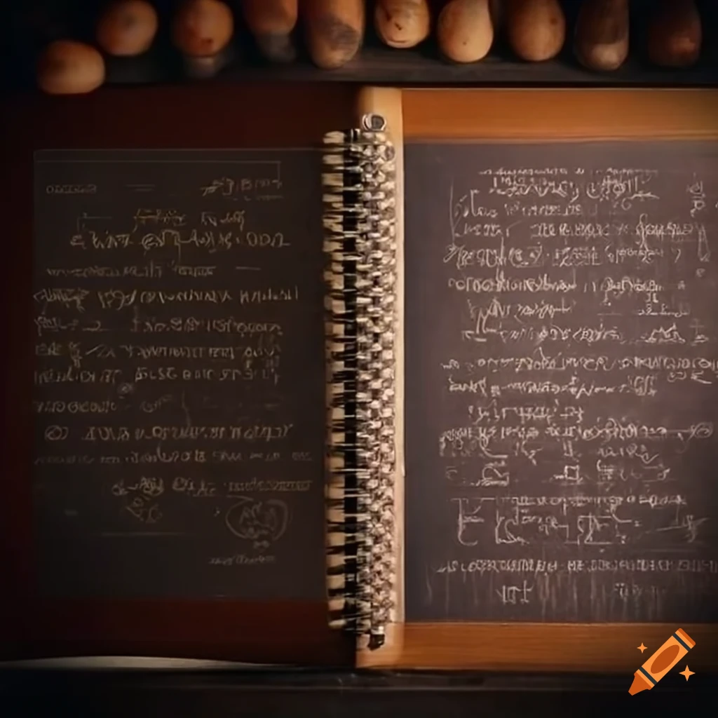 Homework with 6 lines about barbarian written on notebook