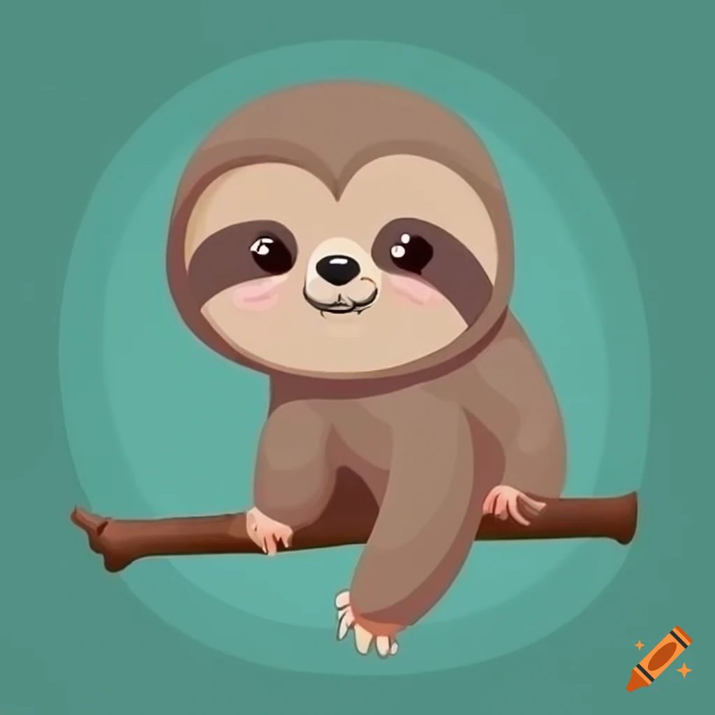 Cartoon sloth illustration