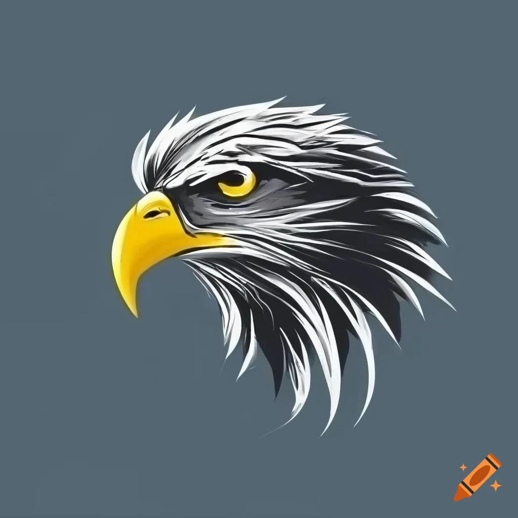 Vector eagle head logo design on Craiyon
