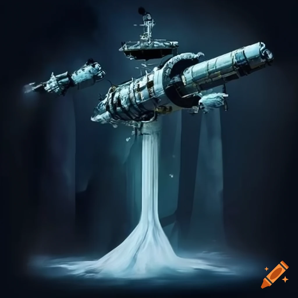 Haunted space station with ghost