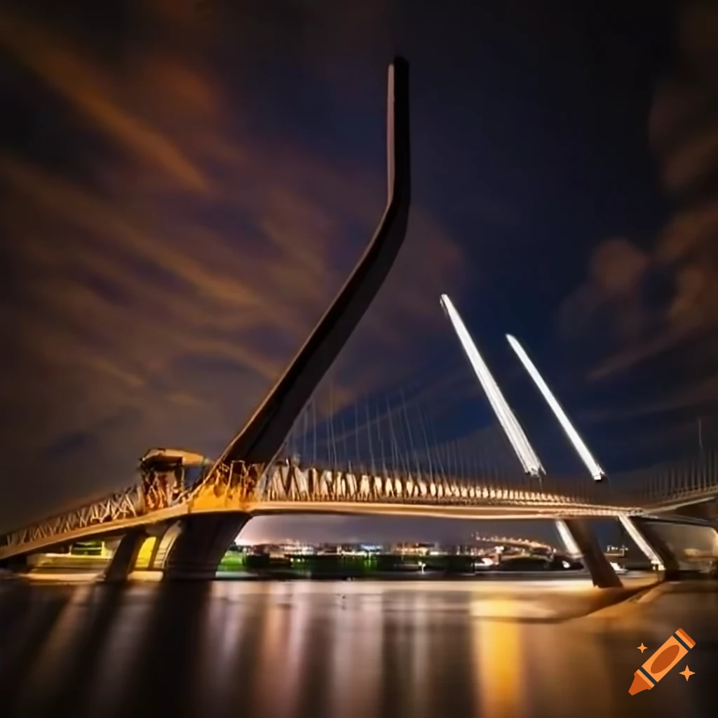 modern-pedestrian-bridge-connecting-two-brick-cities-with-a-western