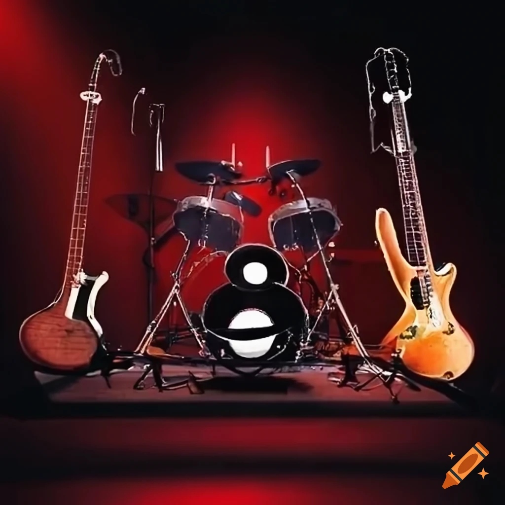 Rock band performing on stage