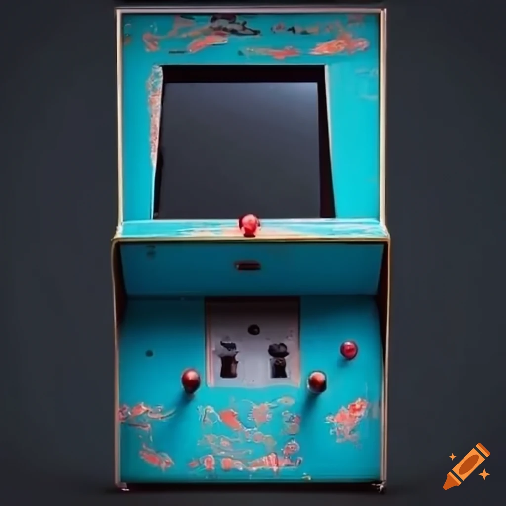 close-up-of-vintage-arcade-cabinet-cathodic-screen-on-craiyon