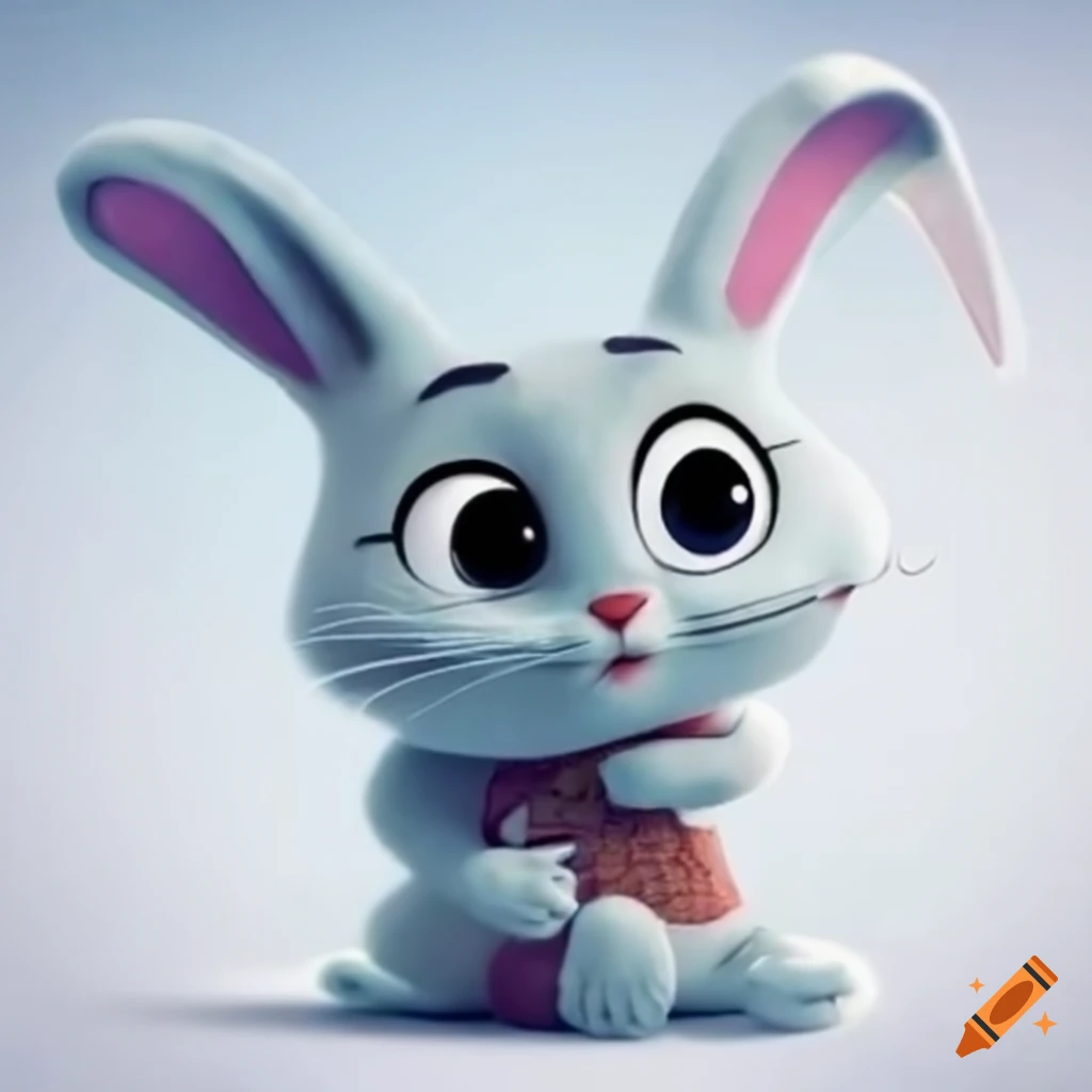 Conejo de pascuas con estilo pixar