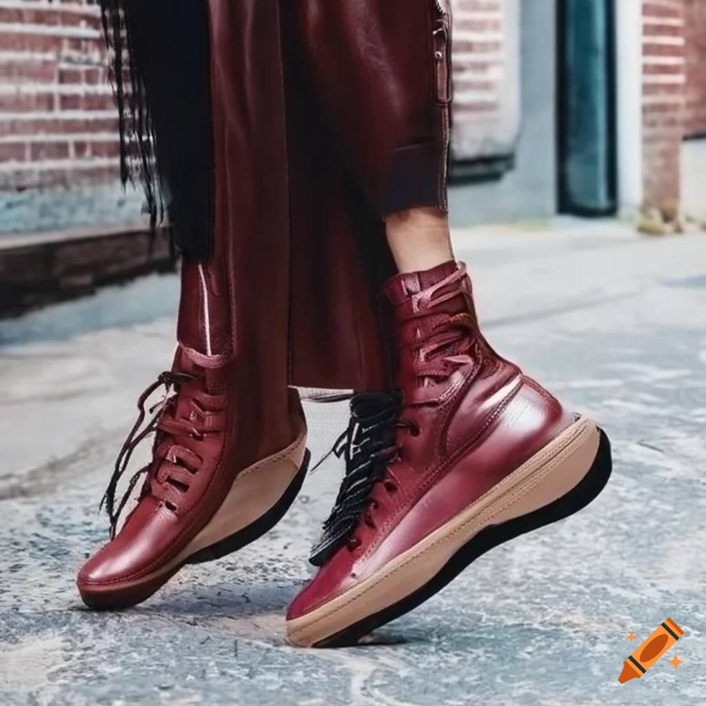 Modern leather mid sneakers
