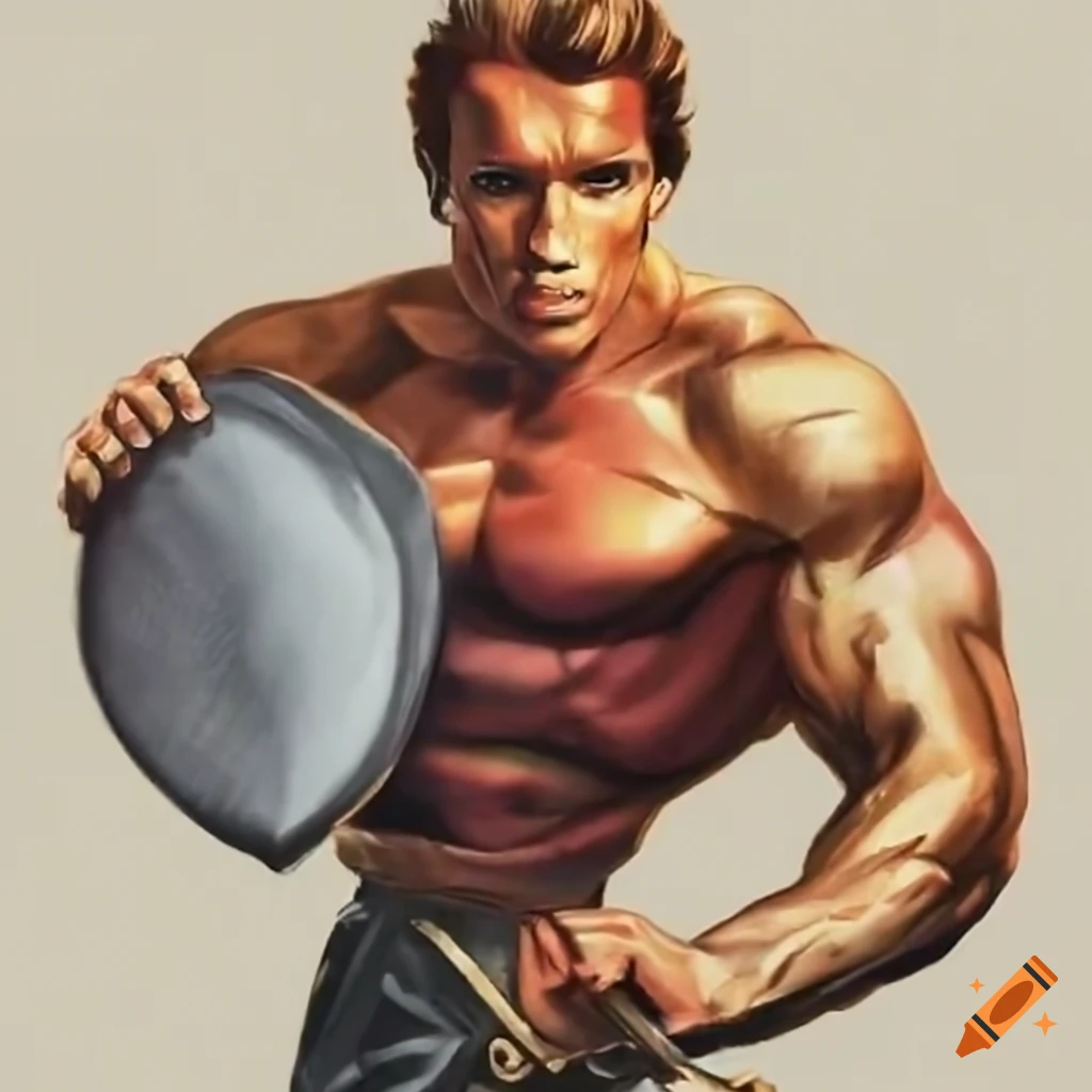 Superhero avatar named "Arnold Abstinence" holding a shield