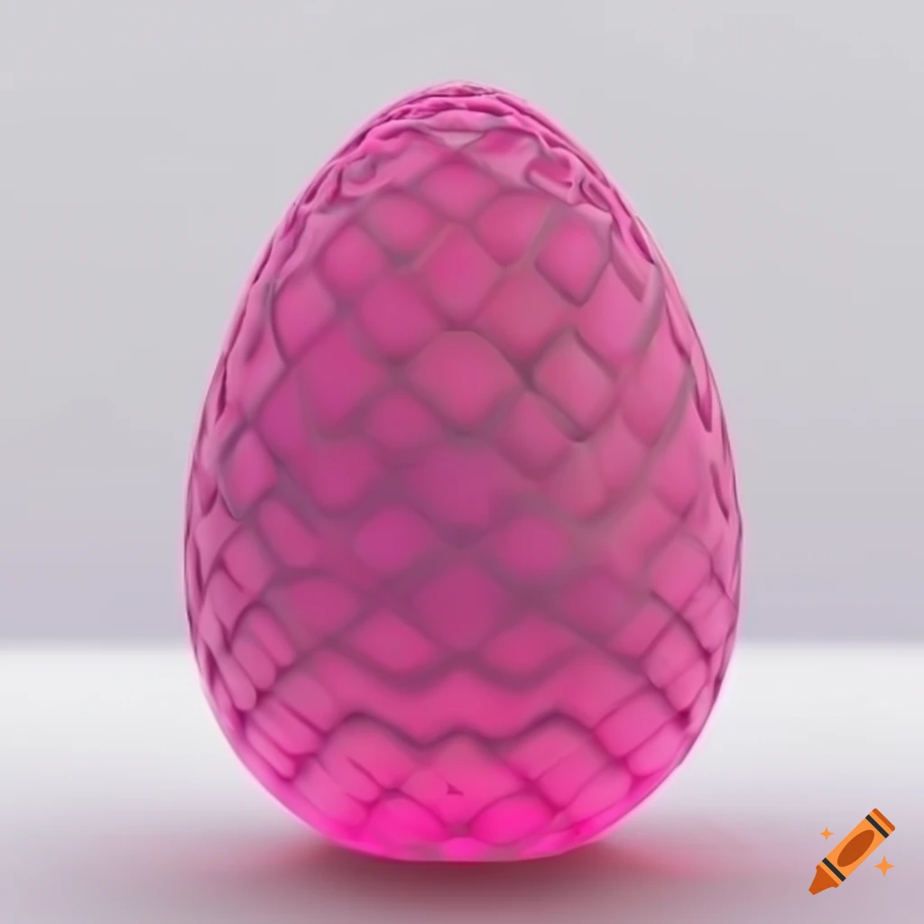Pink dragon egg 3d icon on white background on Craiyon