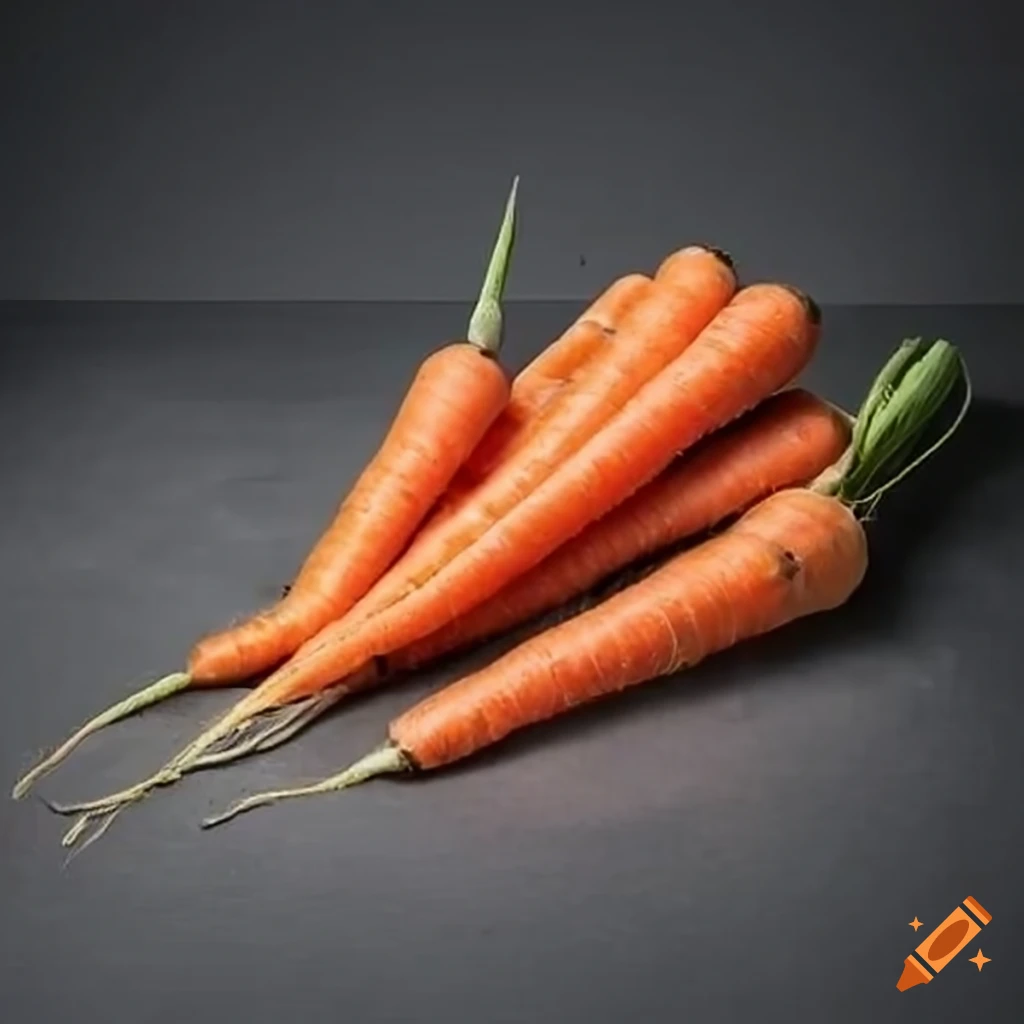 Bundle of carrots and hemp rope