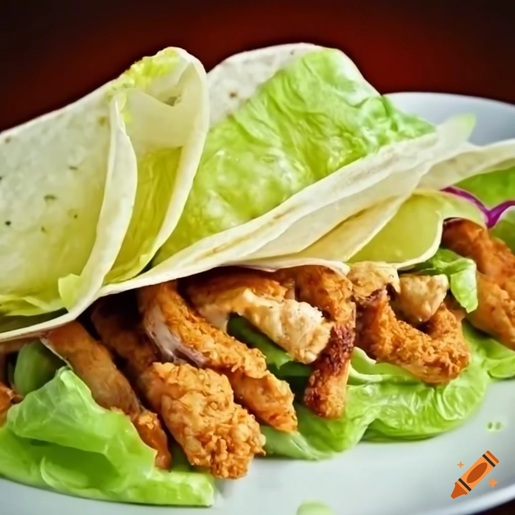 Lettuce tacos with chicken
