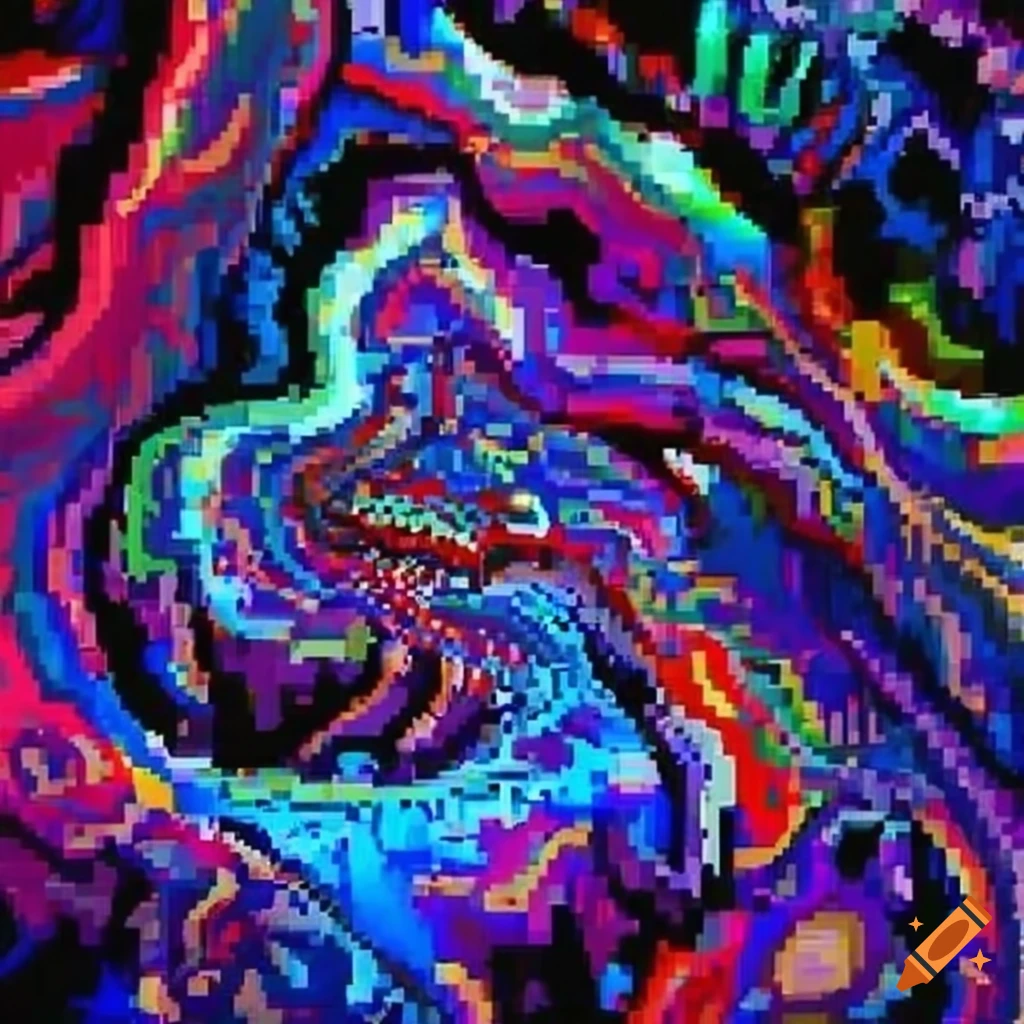Psychedelic Abstract Pixel Art On Craiyon