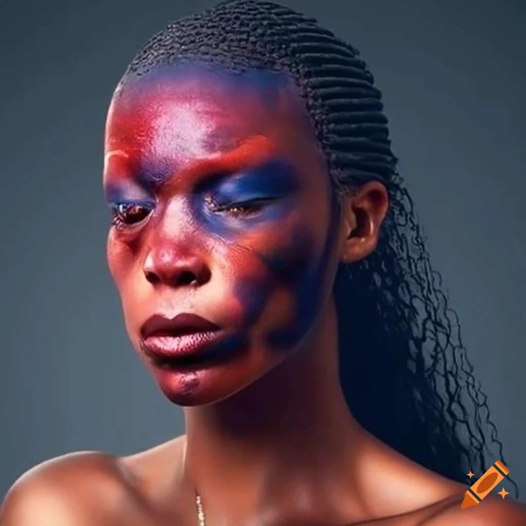 Strong woman fighter with a determined expression