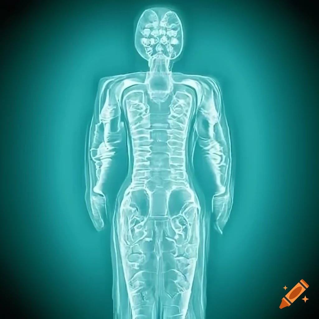 X-ray pattern of a happy human body