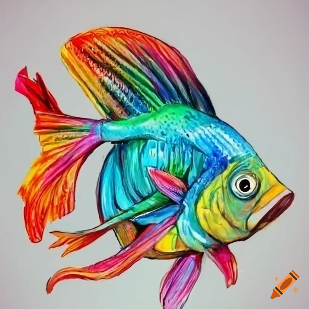 koi fish drawing color - Clip Art Library