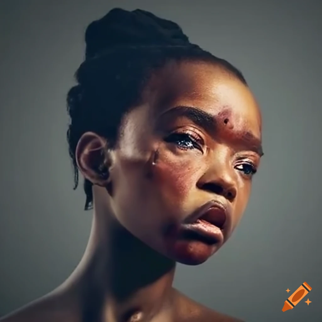 Martial arts student with bruised expression