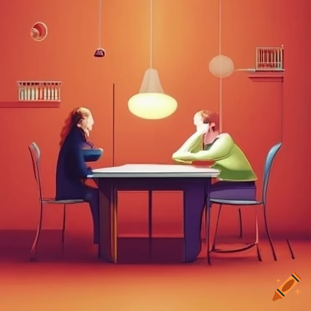 2 people in a room on Craiyon