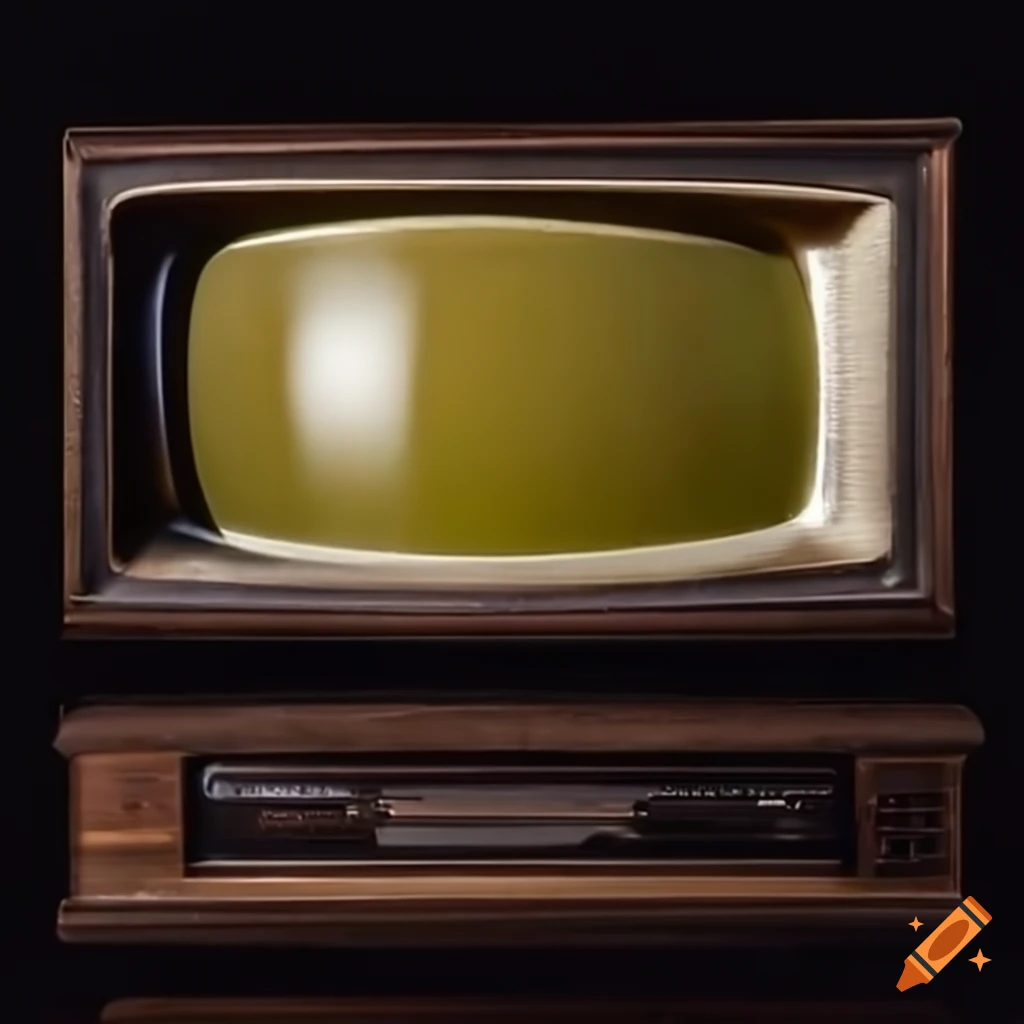 Closeup view of an old tv on Craiyon