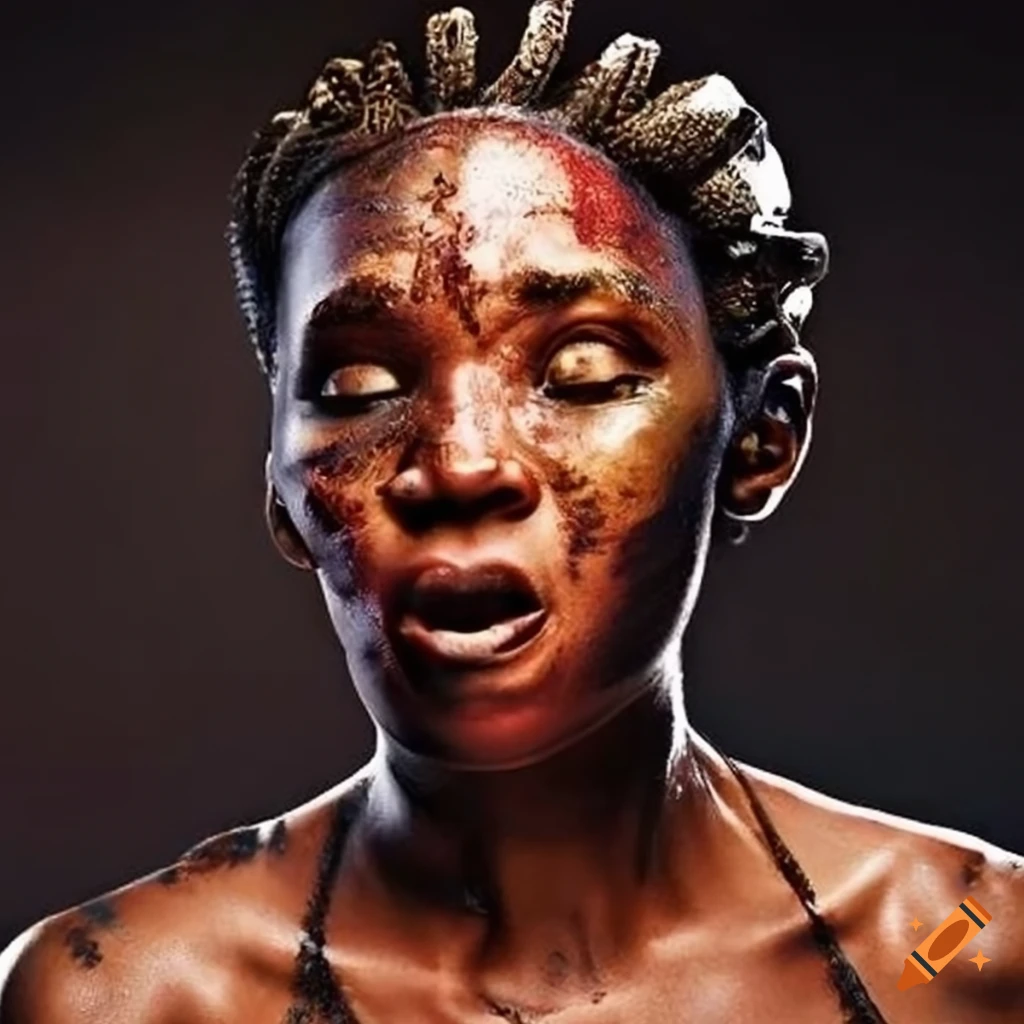 Confident female fighter with determined expression