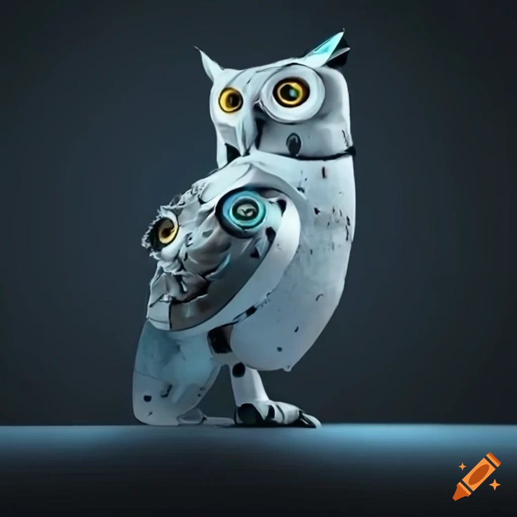 Owl robot ai on Craiyon