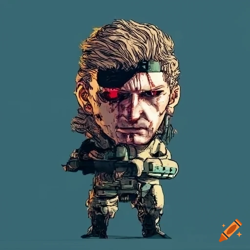 Metal gear solid ghost babel game boy color graphics on Craiyon