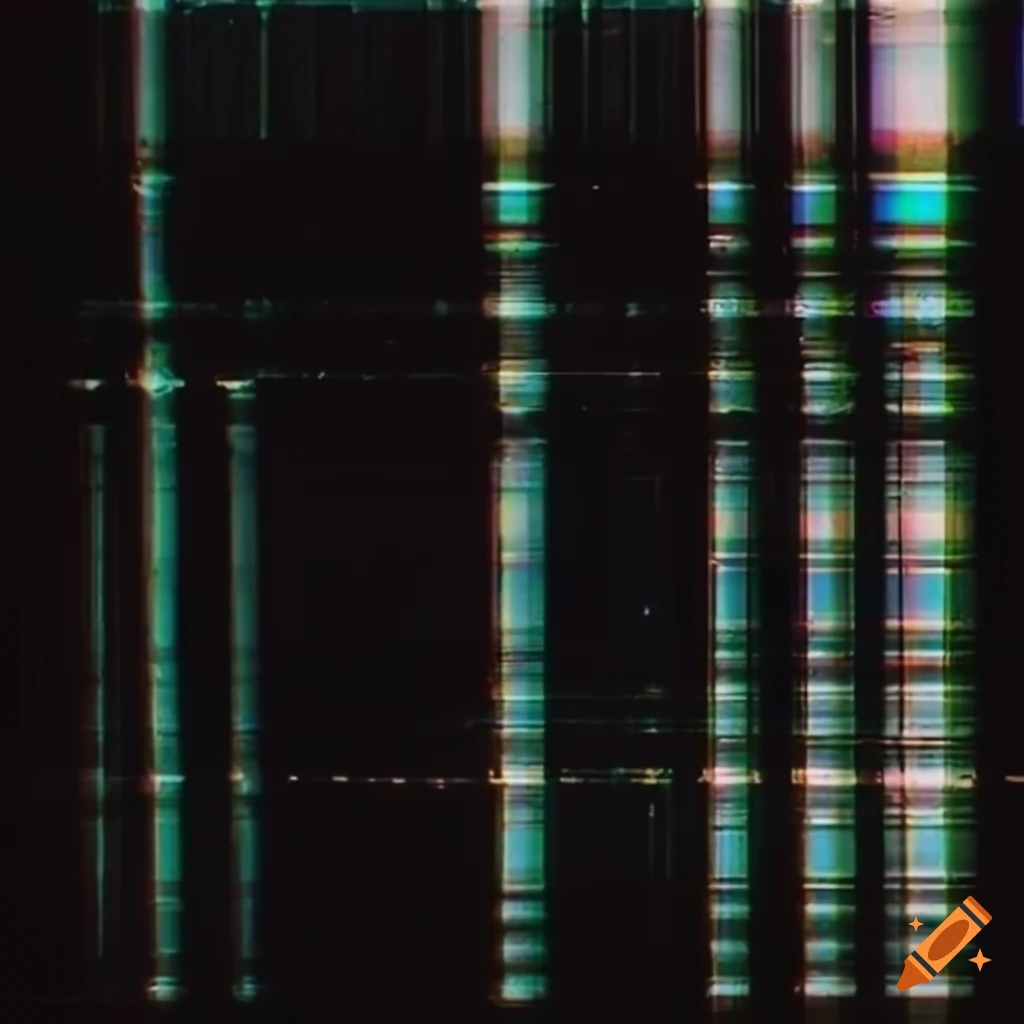 High quality monochrome vhs glitch tape filter on Craiyon