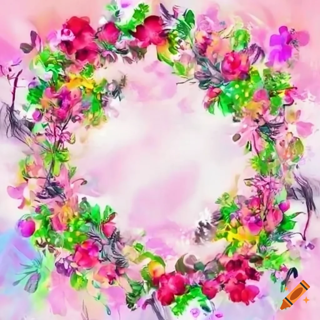 Wreath made from clover flowers and wild strawberries