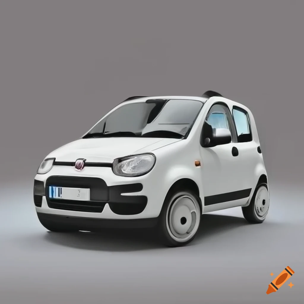 White fiat panda car on Craiyon