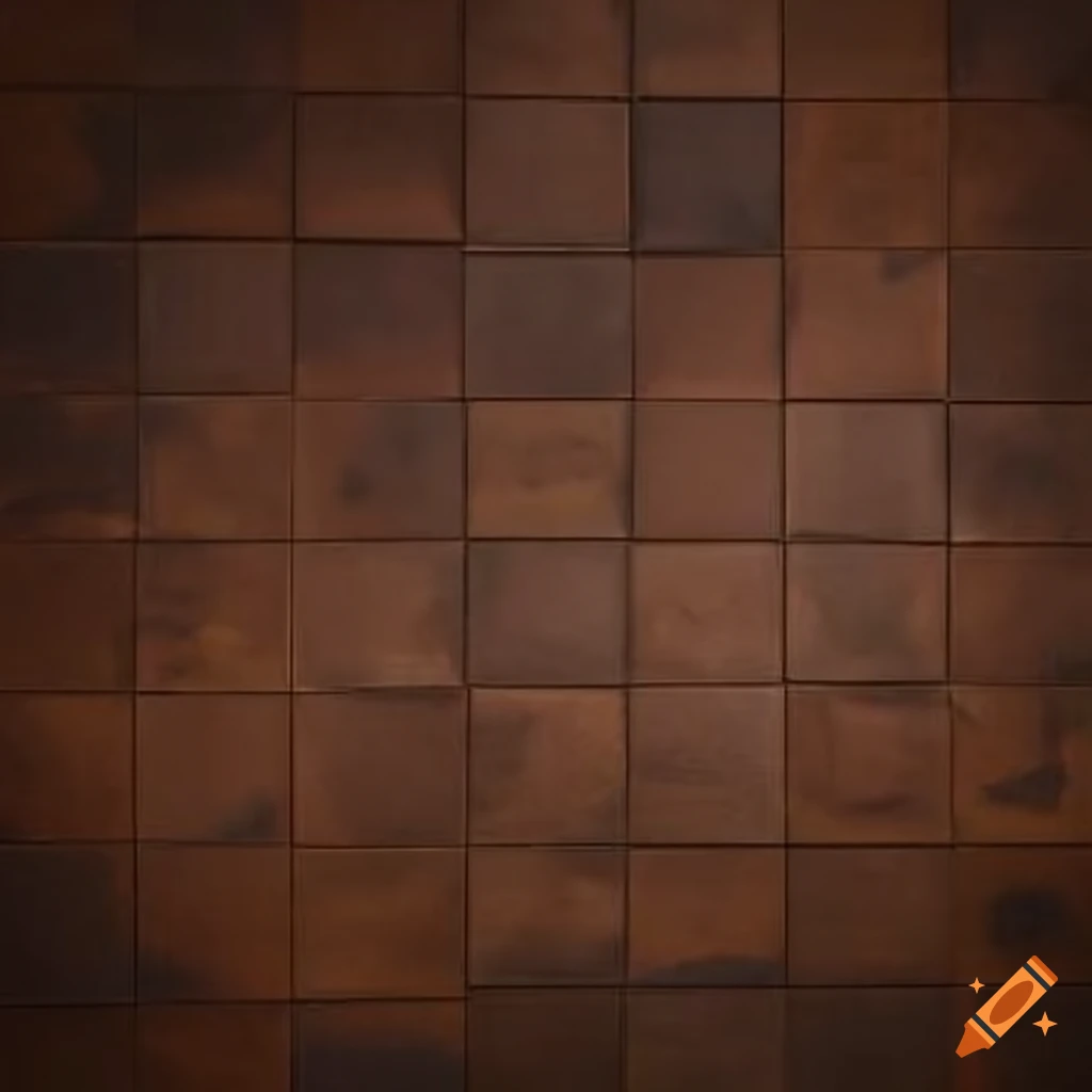 Dark brown clay tile floor