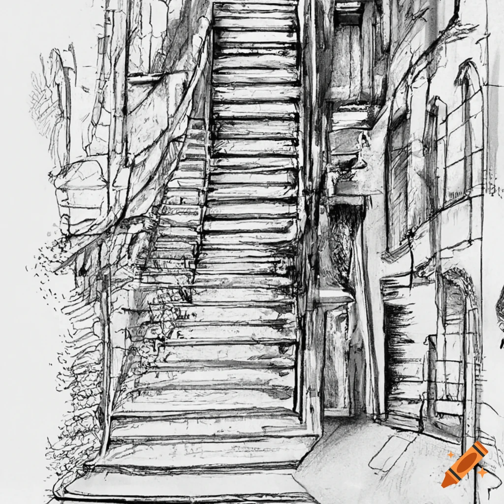 Person climbing stairs with determination