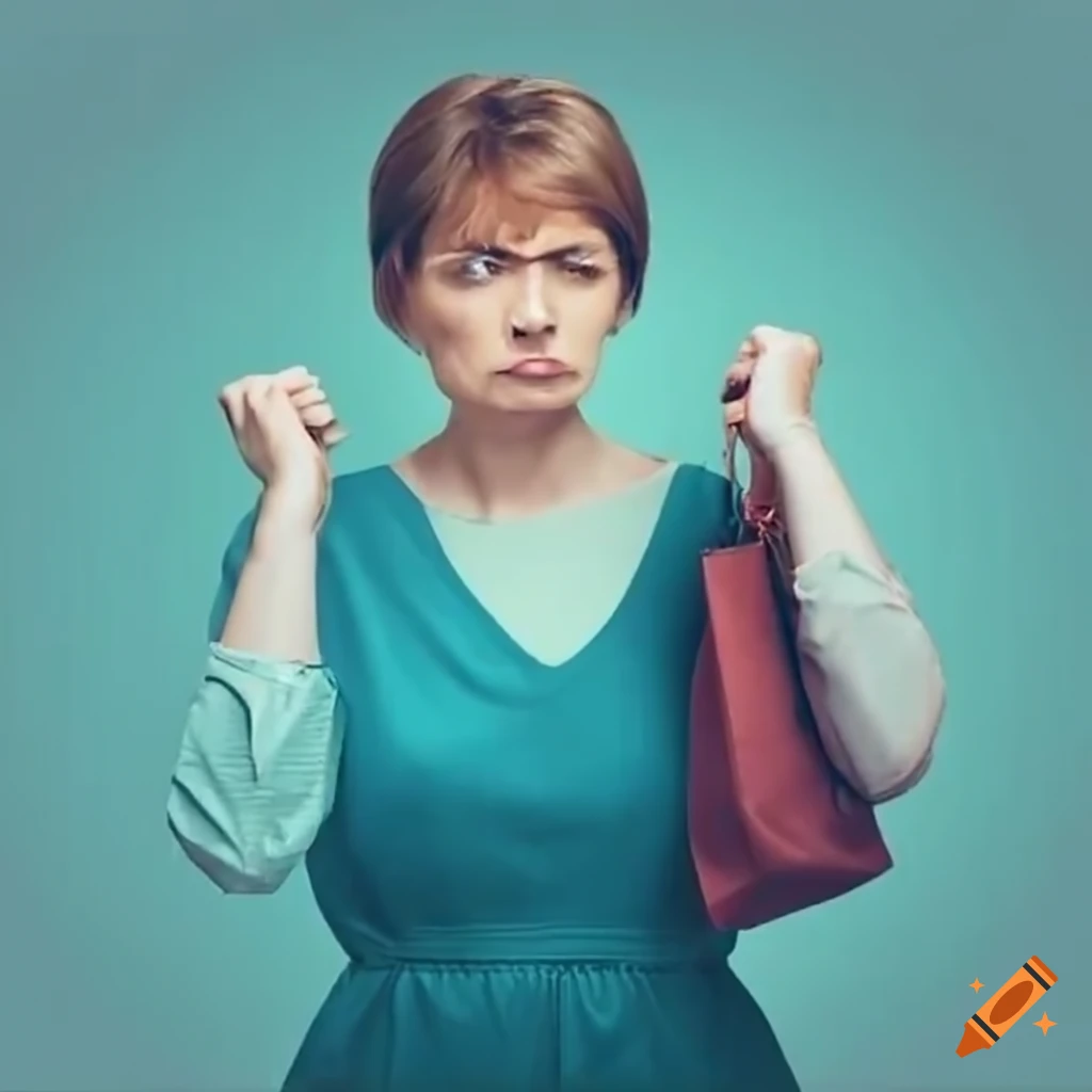Upset pharmacy customer holding a prescription bag