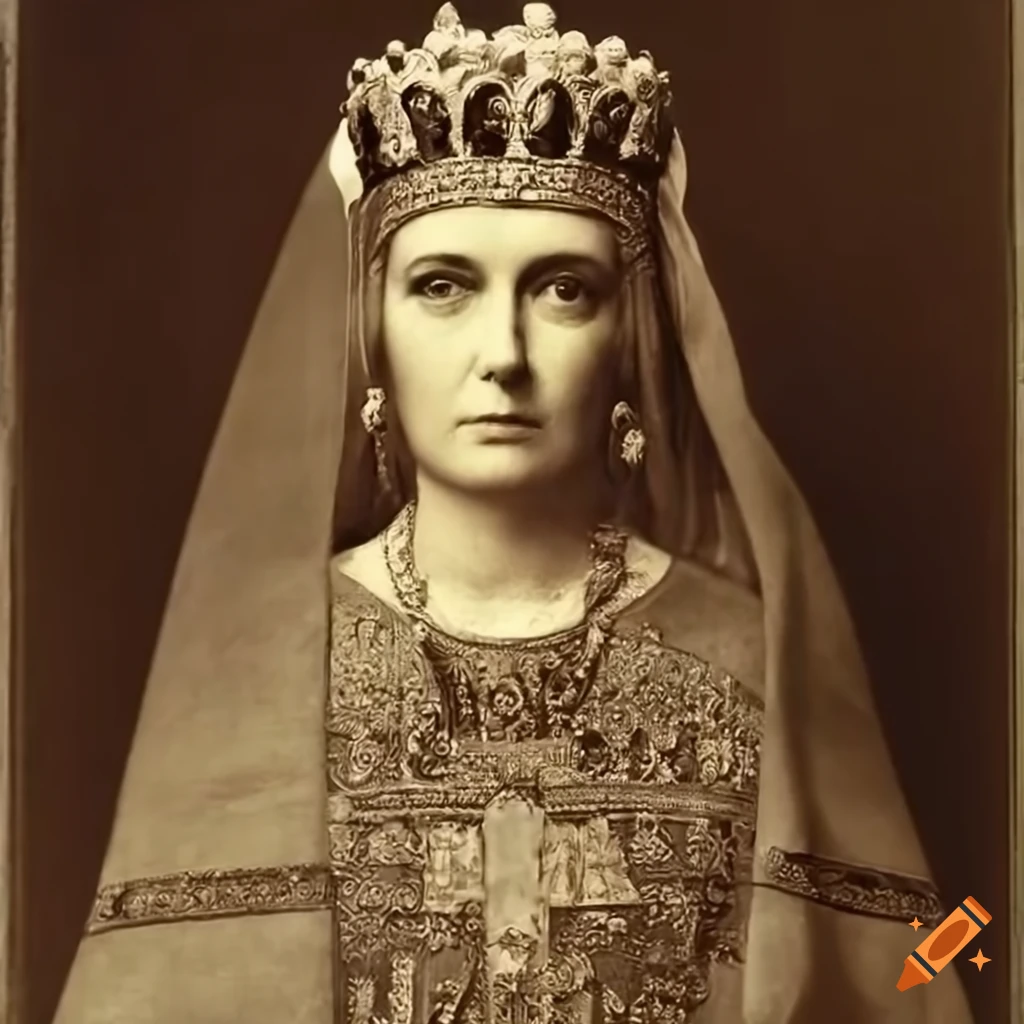 Portrait of empress saint olga of kiev, commanding and influential figure in the history of