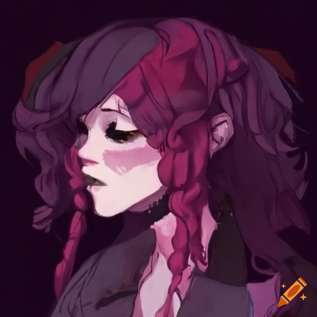 Illustration of Emily the Strange and creepy Susie in punk style