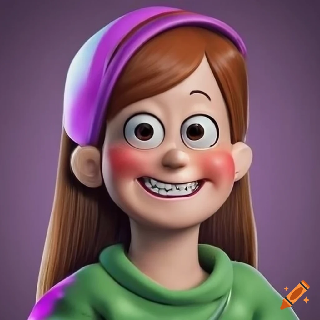 Portrait of mabel pines in high-resolution real-life depiction on Craiyon