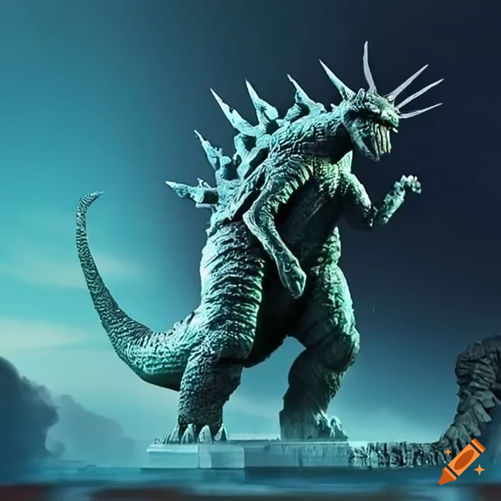 Reimagined godzilla as the statue of liberty on Craiyon
