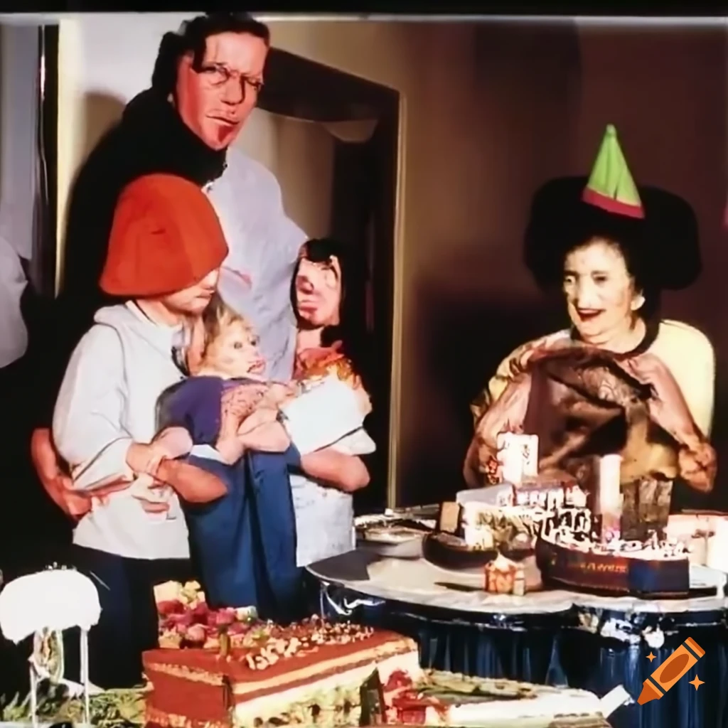 Distressing and distorted demons at a 1980's family birthday party