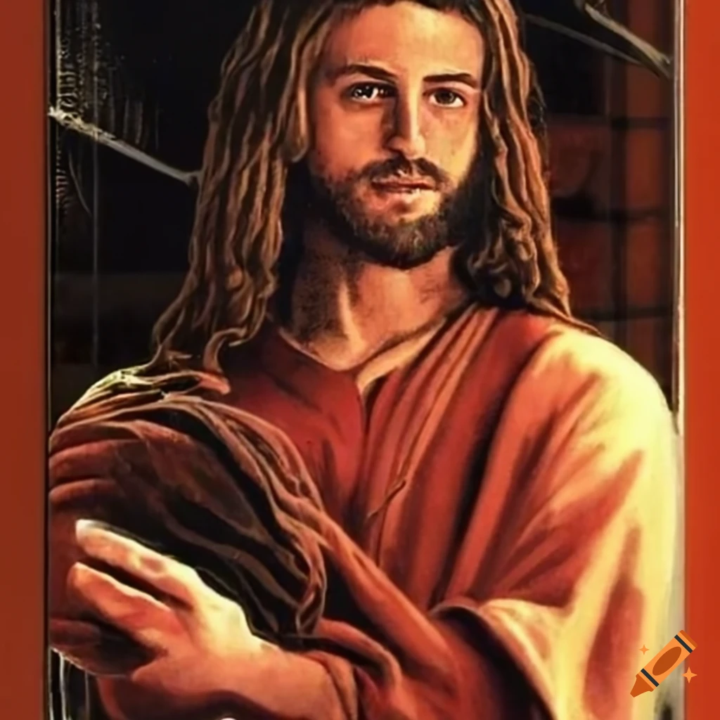 Jesus of nazareth rookie baseball card on Craiyon