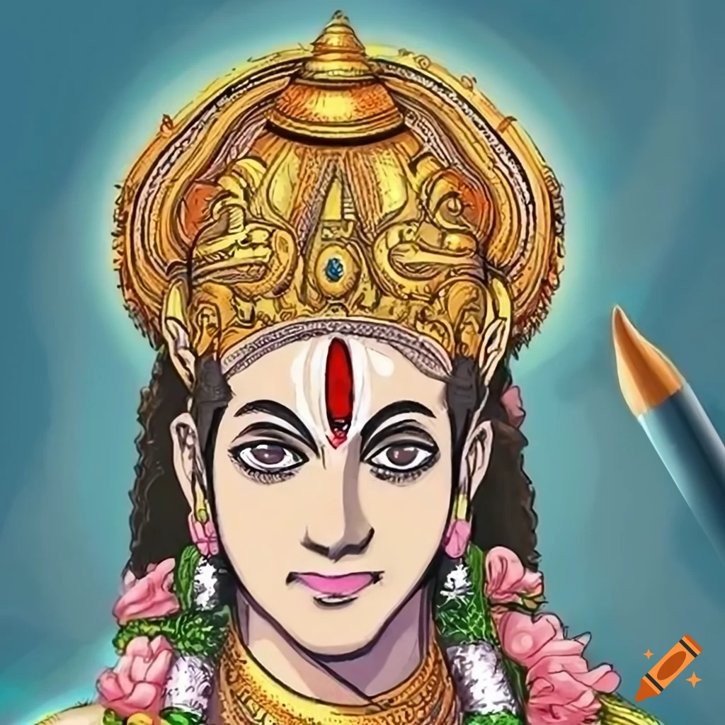 How to Draw Lord Vishnu | Lord Vishnu Drawing | by Drawing Art - YouTube
