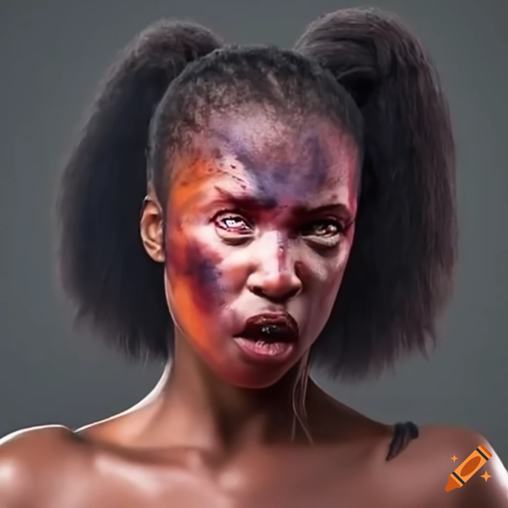 Focused martial arts student practicing with intense expression on Craiyon