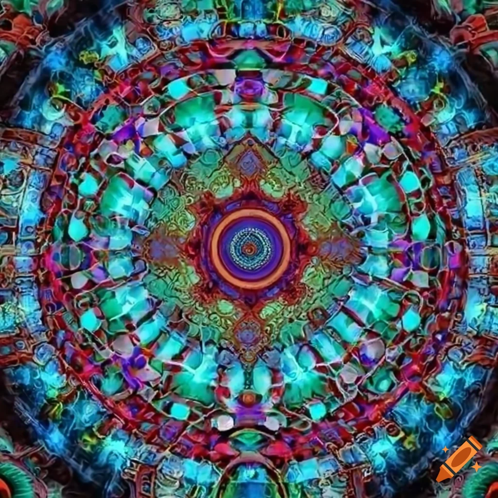Psychedelic bell creating geometric patterns and structures