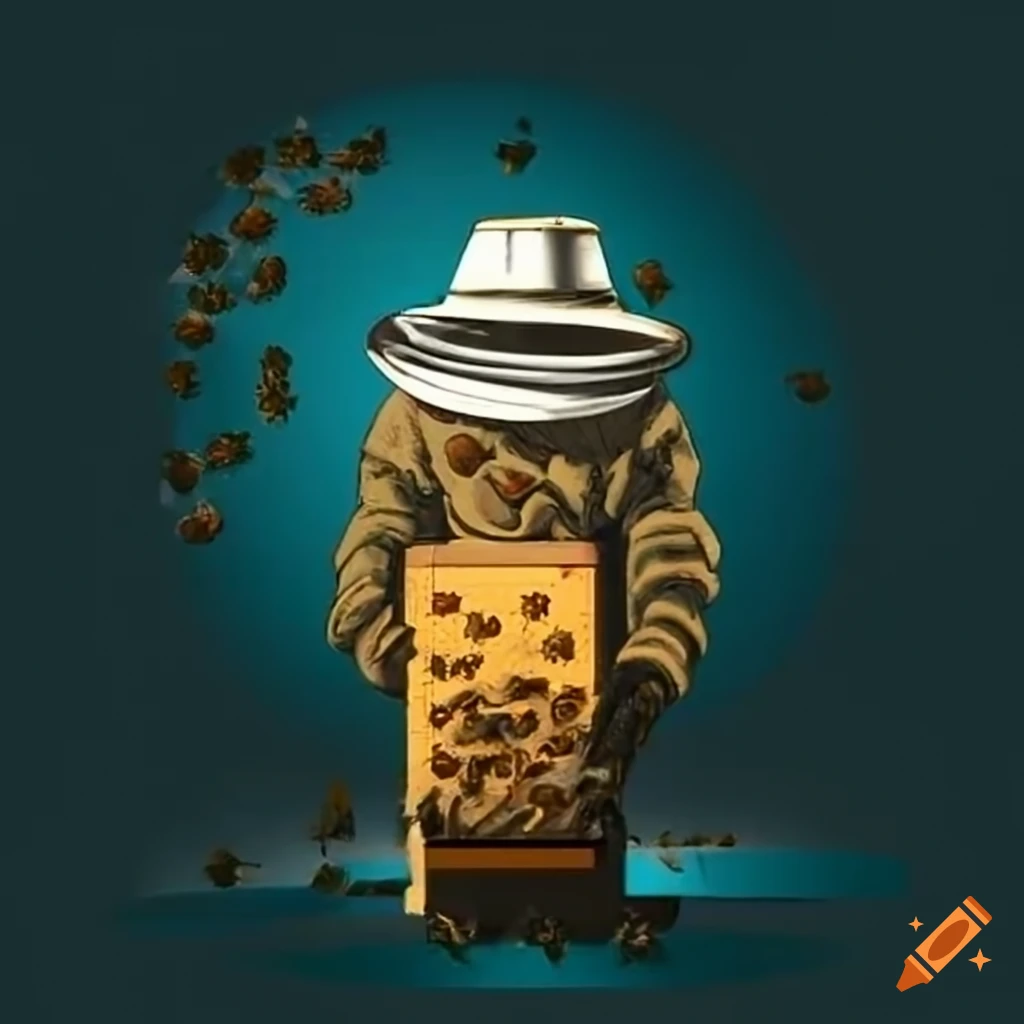 Beekeeper holding dead bees