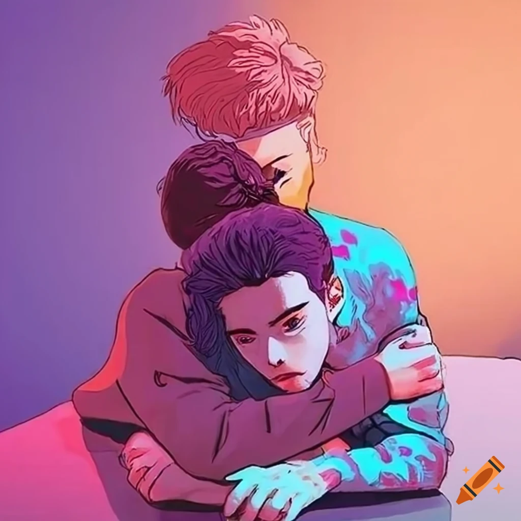 Two men in lo-fi setting