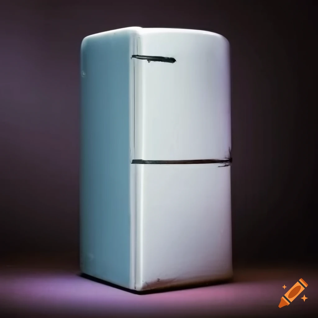 Vintage refrigerator without food on Craiyon