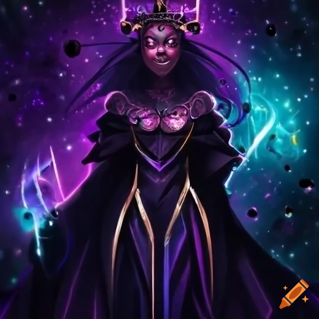 Portrait of a majestic non-binary ruler with magical powers on Craiyon